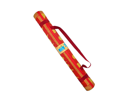 Woven Plastic Beach Mat With Strap