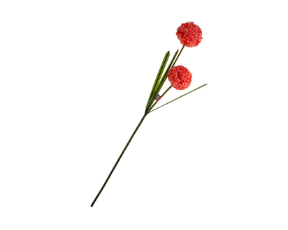 2 Heads of Alliums On Long Plastic Stem - 30.5cm