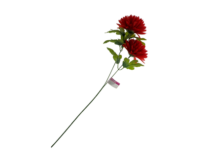 Plastic Chrysanthemum Spray, 2 Heads - 64CM