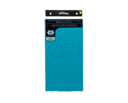 Plastic Disposa. Tablecloth - Teal Blue - 54"X108"