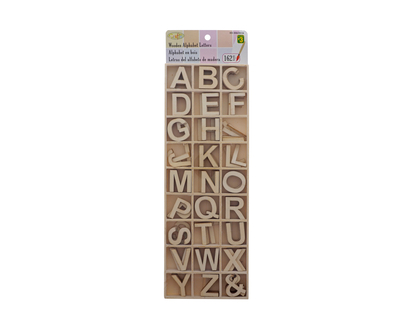 Wooden Alphabet Letters, 162pc - 162pcs