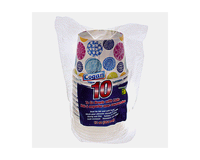 COGAN To-Go Récipient avec couvercle,x10 - Pqt 10/12oz