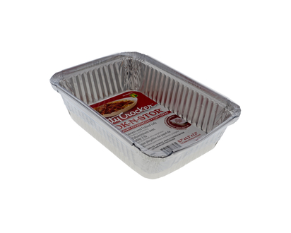 Foil Containers w/ Lids, 2 Pack - 8.7"x6.3"x2.2"