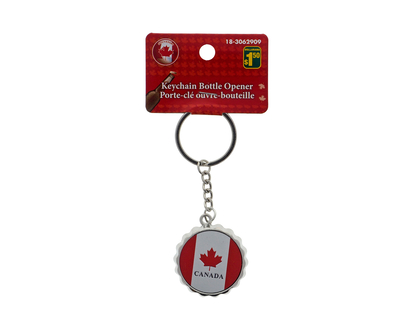 Metal Canada Bottle Opener Keychain