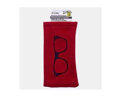 Neoprene Glasses Pouch W/Printed Glasses