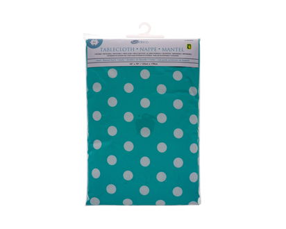 Flannelback Tablecloth W/Polka Dots - 52"x 70"