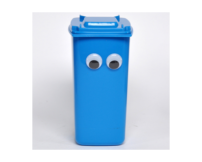 Plastic Garbage Bin Pencil Holder - 16X10.5X8.0 CM