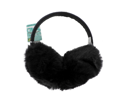 Ladies faux fur earmuffs w/adjust. band
