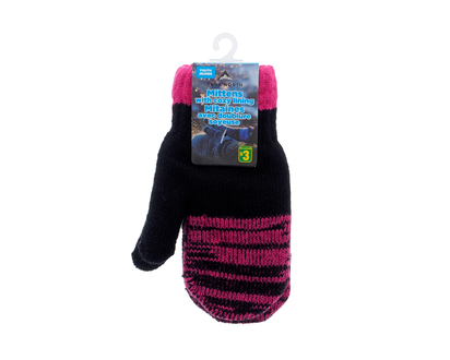 Youth Knitted Mitts, Mélange Fingers - 11 X 18 CM