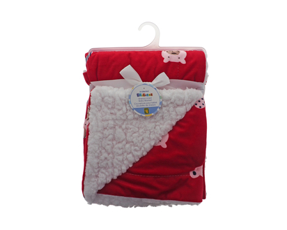Printed Baby Mink Blanket with Sherpa - 27.5"X35.4"