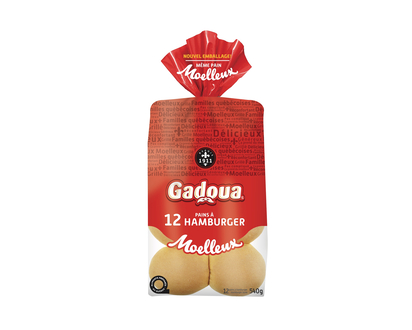 Gadoua pain moelleux hamburger, 12PC - 564g