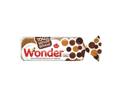 Wonder `100% Whole Wheat Bread - 675g