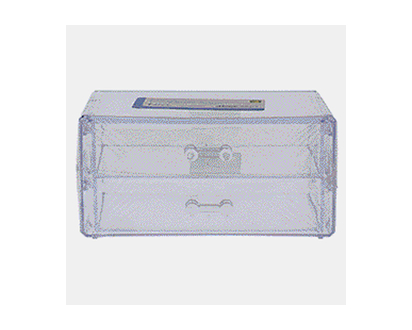 Clear Storage Box with 2 Drawers