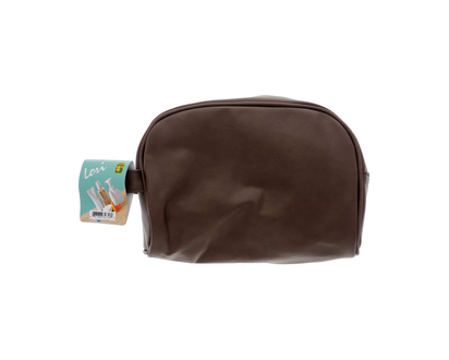 Leather Look Toiletry Case With Handle