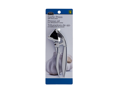 Zinc Alloy Garlic Press w/ Cherry Pitter