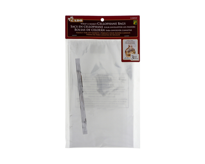 Clear Cellophane Bags, 3 Pack - 22"x25"x 8"
