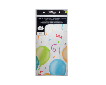 Birthday Balloon Printed Table Cover - 54" X 90"