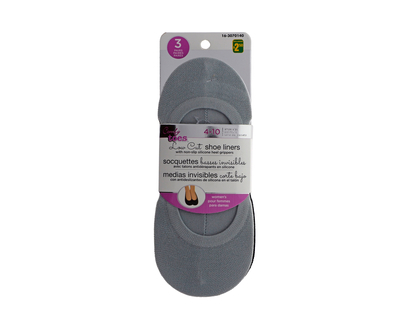 Socquettes p/femme a/talon en silicone - 9-11
