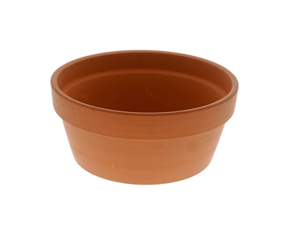 Round Terra Cotta Shallow Bulb Pot - 25.4X19.5X11.3 CM