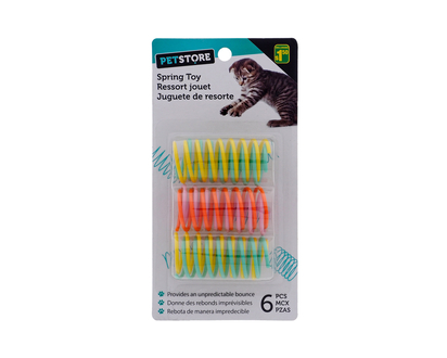 Plastic Cat Springs, 6 Pack - 6 pk