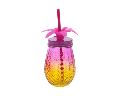 Drinking Jar With Silicone Pineapple Top - 19.5oz/600ml