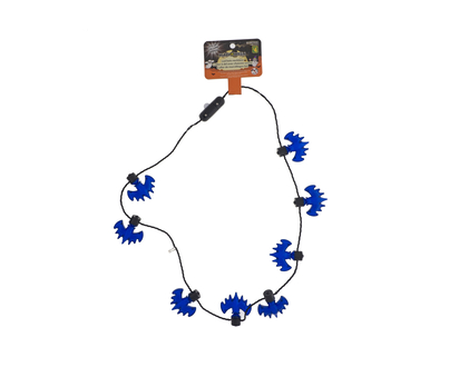 Halloween-Necklace With Flashing Skulls - 128cm