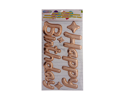 Puffy Happy Birthday Wall Sticker - Assorted