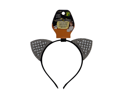 Halloween-Glitter Cat Ears Headband - 12cmx14cm