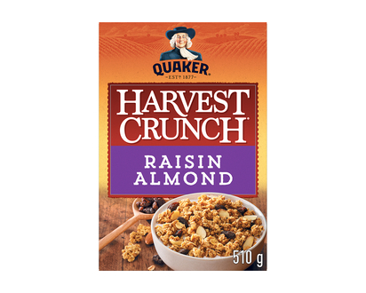Quaker Harvest Crunch Raisin Almond Gran - 600g/510g