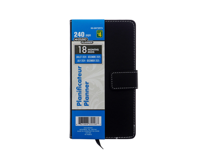 18 Month Leather Look Planner-french