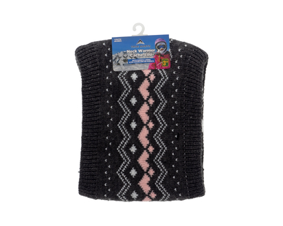 Knitted Neck Warmer W/sherpa Lining - 24 X 18CM