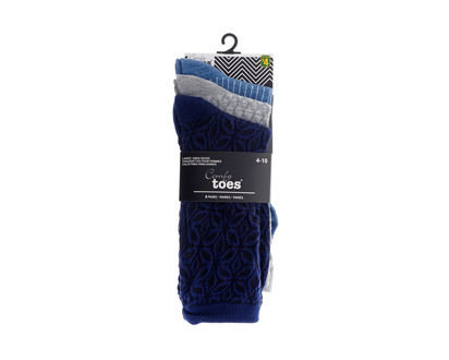 Jacquard Crew Socks, 3pc - 3pk