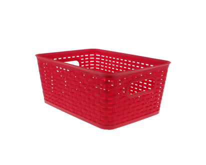 Noël-Panier en plastic style rotin - 35.3cmx29cmx22cm