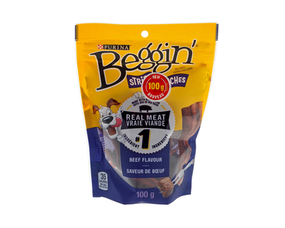 Bacon Beef Dog Treats"Beggins Strips" - 100g