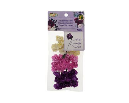 Paper Flowers Assorted, 36pc - 36ct