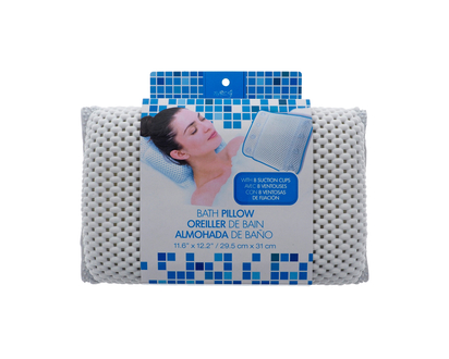 Cushioned Bath Pillow With Suction Cups - 29.5cmx31cm
