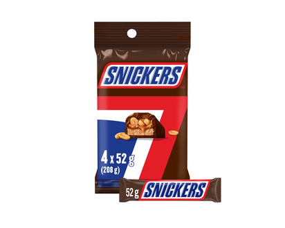 SNICKERS - Chocolate Bars, 4 Pack - 4pk x 52g (208g)