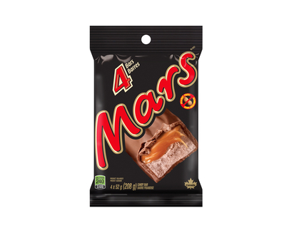 MARS Chocolate Bars, 4 Pack - 4 x 52g