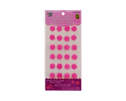 Plastic Rose Shaped Stickers