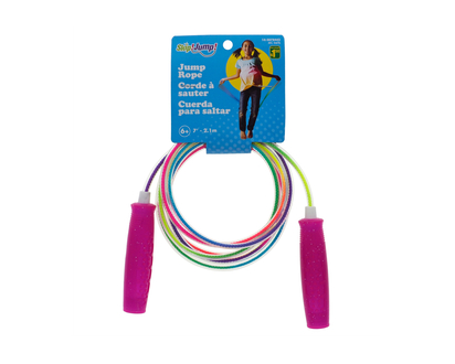 Plastic Rainbow Style Jump Rope - 7'