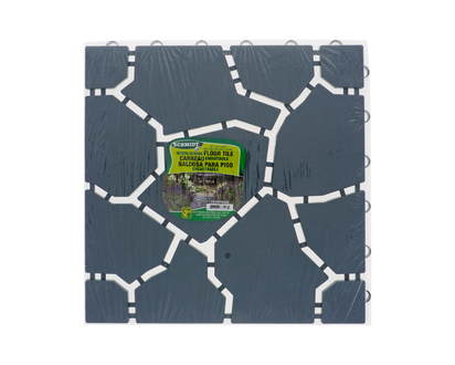 Plastic Square Rock Style Floor Tiles - 28.2CM X 28.2CM X 1.4CM