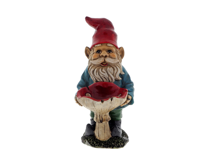 Dwarf W/mushroom Garden Decoration - H: 20.5CM