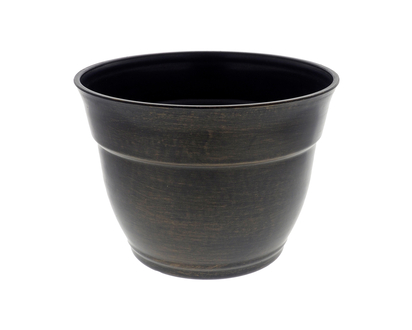 Planter With  Metallic Brushed Finish - 11"/27.5 TD X 17.3 BD X 20.3 H CM