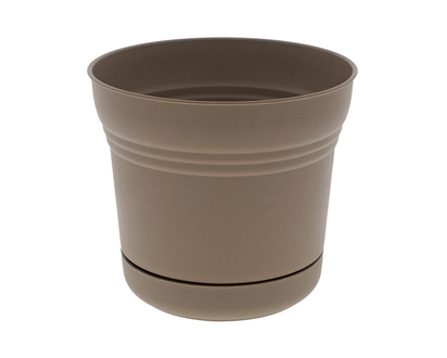 Plastic Round Planter With Saucer - 7-1/4"