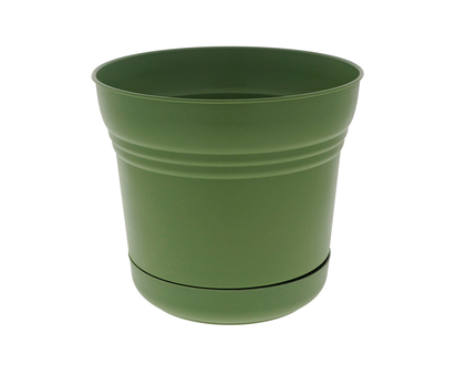 Plastic Round Planter With Saucer - 9-1/2"