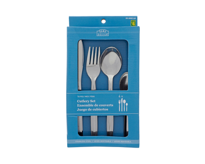 Stainless Steel Cutlery Set, 16pc