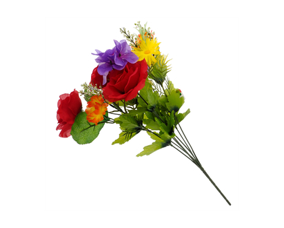 Mixed Plastic Flower Bush - 19.7"