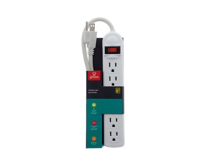 6 Outlet Power Bar with Surge Protection - 20"