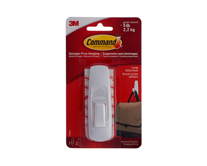 White Large Utility Hook - 1pk