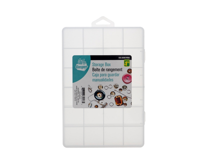 Small Plastic Craft Storage Box - 19.2cmx13.3cmx2.5cm